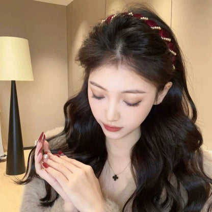🔥Heißer Verkauf🔥Vintage High Cranium Artificial Pearl Hairband （50% Rabatt）