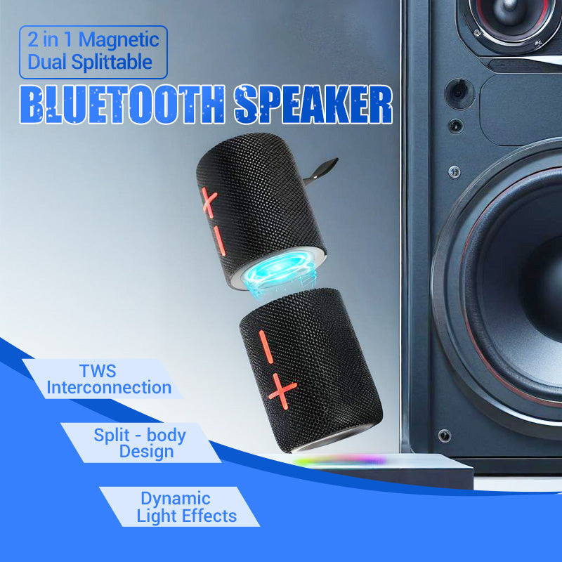 🔥2-in-1 magnetischer, zweifach teilbarer Bluetooth-Lautsprecher