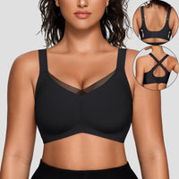 💃LETZTER TAG 50 % RABATT💓Bügelloser nahtloser Push-Up-BH aus Mesh mit V-Ausschnitt für Damen