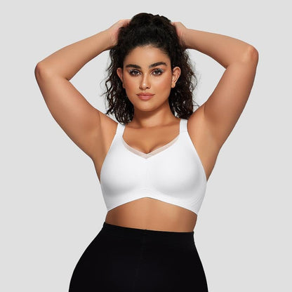 💃LETZTER TAG 50 % RABATT💓Bügelloser nahtloser Push-Up-BH aus Mesh mit V-Ausschnitt für Damen