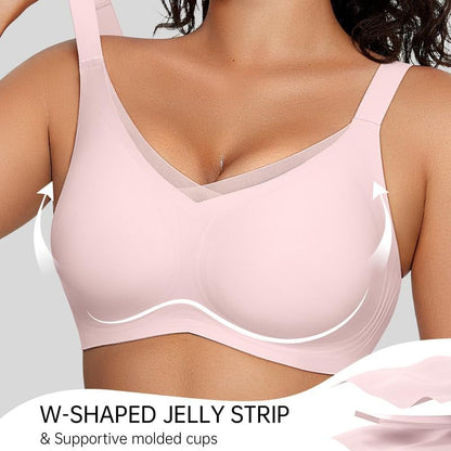 💃LETZTER TAG 50 % RABATT💓Bügelloser nahtloser Push-Up-BH aus Mesh mit V-Ausschnitt für Damen