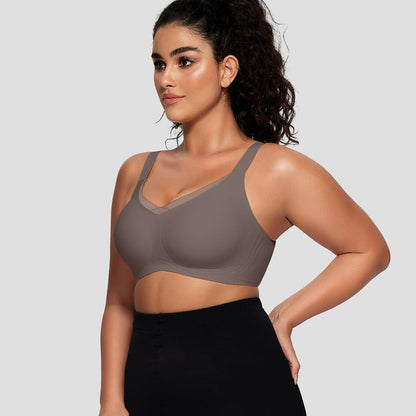 💃LETZTER TAG 50 % RABATT💓Bügelloser nahtloser Push-Up-BH aus Mesh mit V-Ausschnitt für Damen