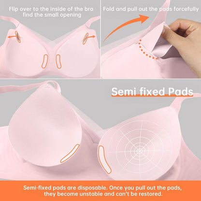 💃LETZTER TAG 50 % RABATT💓Bügelloser nahtloser Push-Up-BH aus Mesh mit V-Ausschnitt für Damen