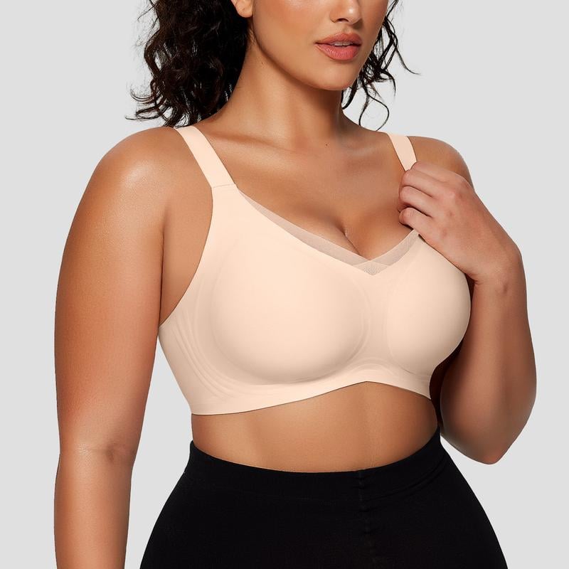 💃LETZTER TAG 50 % RABATT💓Bügelloser nahtloser Push-Up-BH aus Mesh mit V-Ausschnitt für Damen