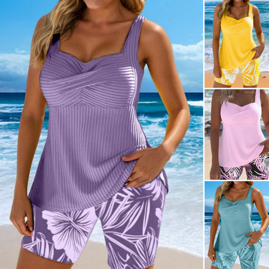 🌊🌴🌞Bedrucktes zweiteiliges Strand-Set für Damen👙