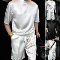 🔥Lässiger Herren-Zweiteiler: T-Shirt & Shorts in Unifarben