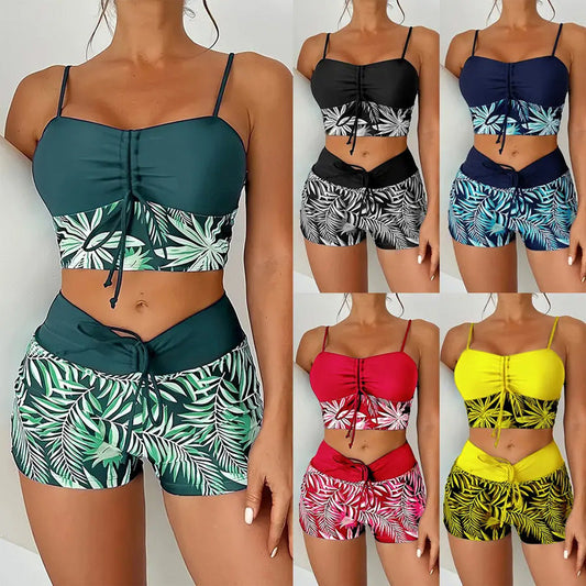 🏖️2025 Neues Design👙✨Damen bedrucktes zweiteiliges Badeanzug-Set