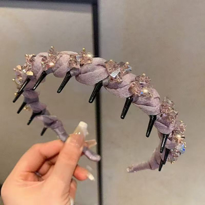 ✨2025 brandneues Design💎💇Strass-Haarband mit Zähnen für Frauen