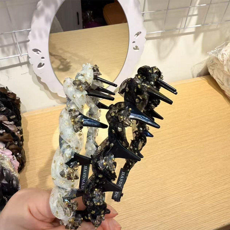 ✨2025 brandneues Design💎💇Strass-Haarband mit Zähnen für Frauen