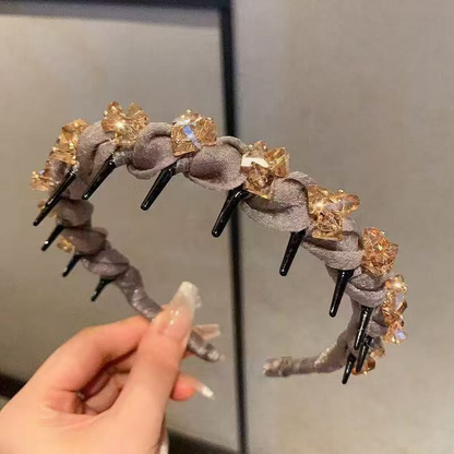 ✨2025 brandneues Design💎💇Strass-Haarband mit Zähnen für Frauen