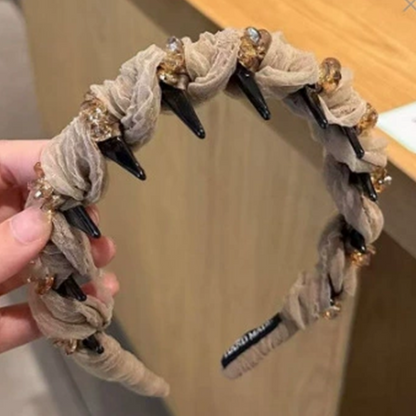 ✨2025 brandneues Design💎💇Strass-Haarband mit Zähnen für Frauen
