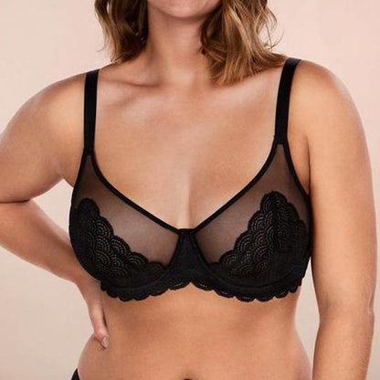 📢📢50%RABATT!Push-up-BH mit Bügel, Vollschale und Spitze im Meerjungfrau-Schuppen-Design