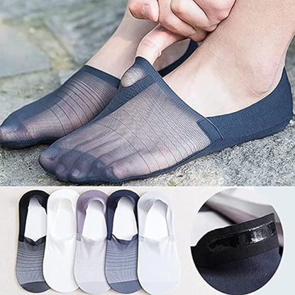 🧦5 Paar Ice Silk No-Show Socken Set (50 % Rabatt)