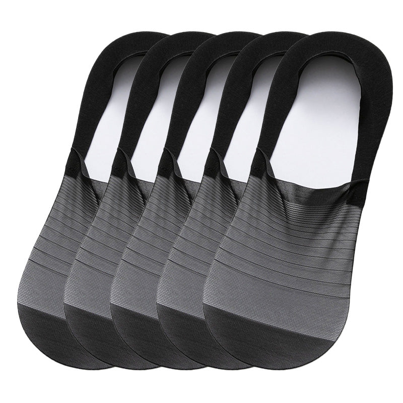 🧦5 Paar Ice Silk No-Show Socken Set (50 % Rabatt)