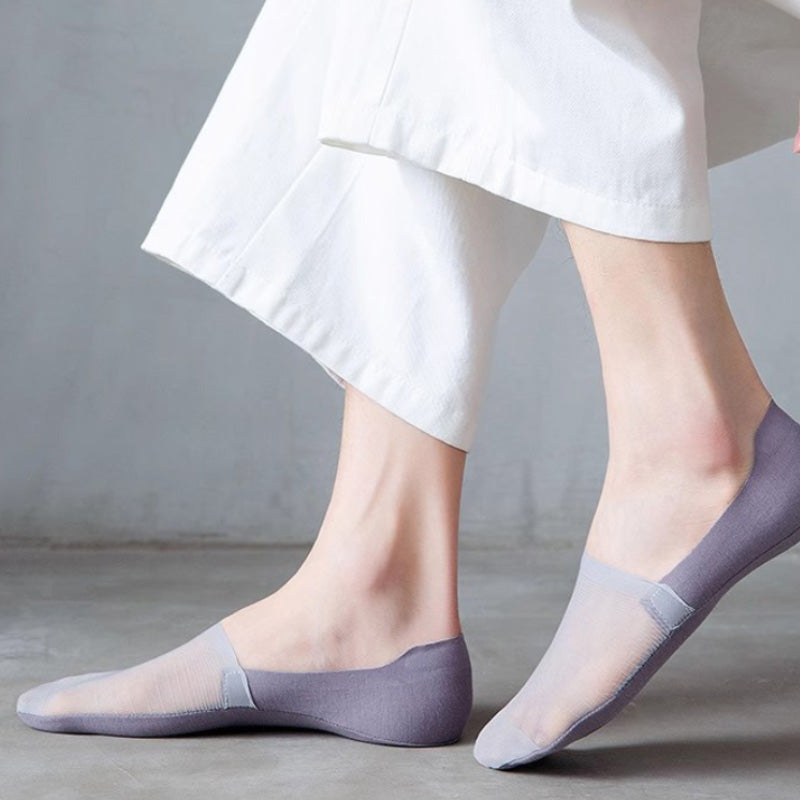 🧦5 Paar Ice Silk No-Show Socken Set (50 % Rabatt)