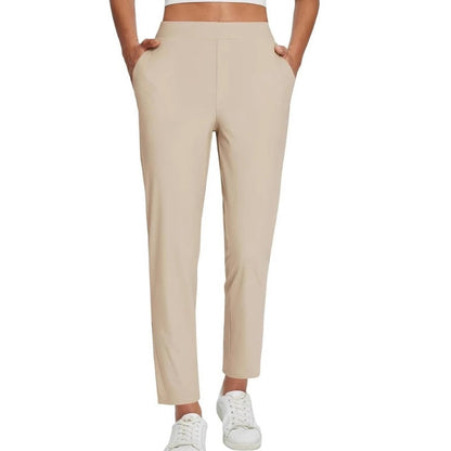 ❤️‍🔥Sommer-Verkauf 50% Rabatt🏆Elastische Damenhose mit hoher Taille und Reißverschlusstaschen