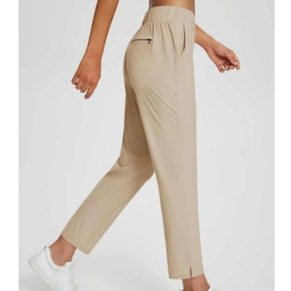 ❤️‍🔥Sommer-Verkauf 50% Rabatt🏆Elastische Damenhose mit hoher Taille und Reißverschlusstaschen