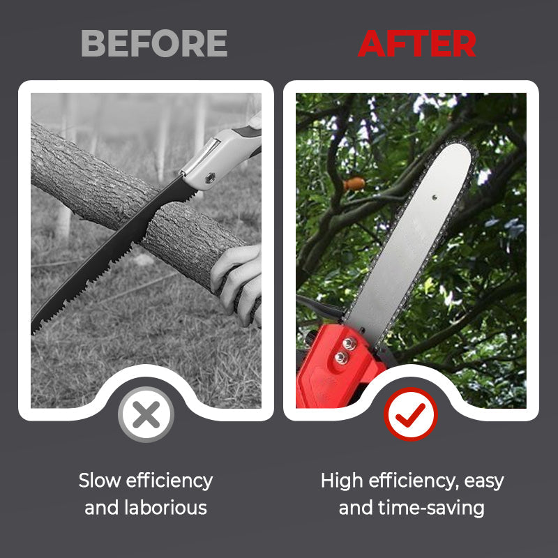 💥Bestseller wieder verfügbar! 🔥Akku-Kettensäge mit Hochleistungs-Lithiumbatterie - 🎁Geschenk-Werkzeugset für kurze Zeit!