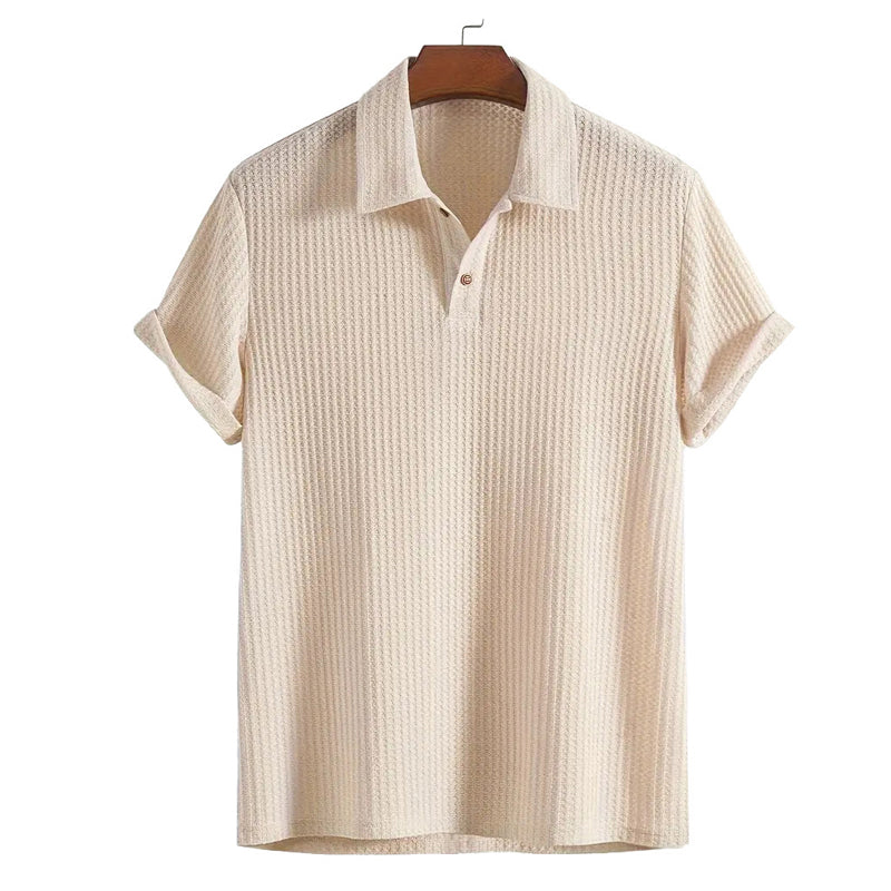 🔥👚Herren-Strickhemd mit kurzen Ärmeln