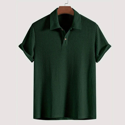 🔥👚Herren-Strickhemd mit kurzen Ärmeln