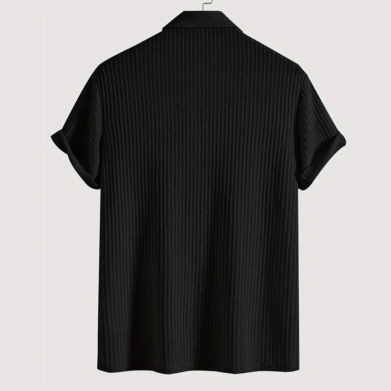 🔥👚Herren-Strickhemd mit kurzen Ärmeln