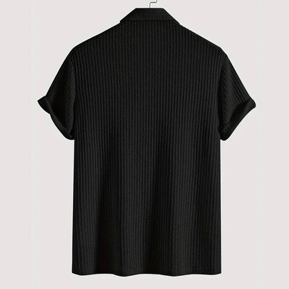🔥👚Herren-Strickhemd mit kurzen Ärmeln
