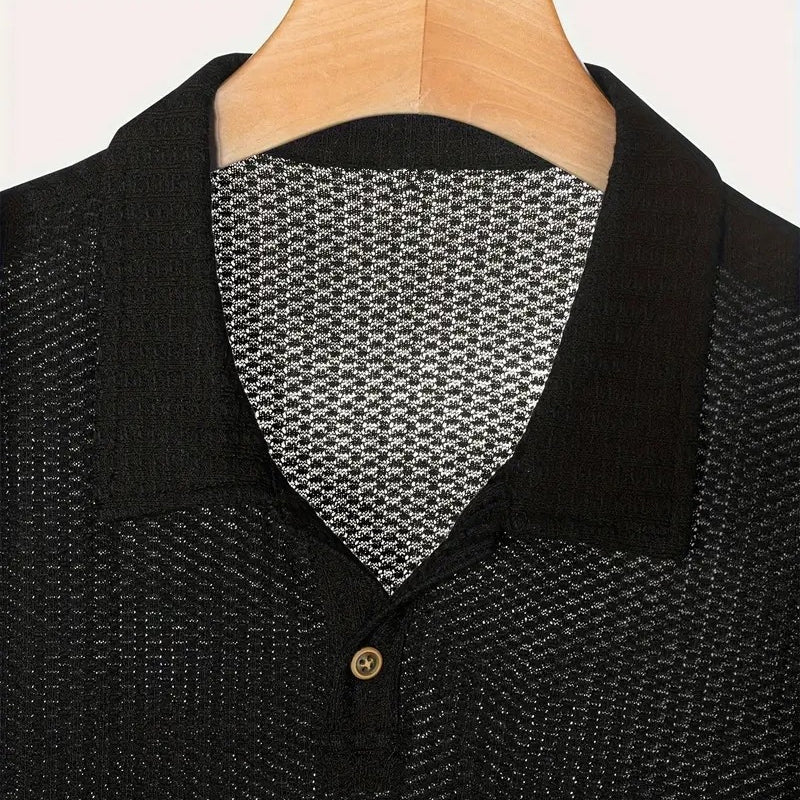 🔥👚Herren-Strickhemd mit kurzen Ärmeln