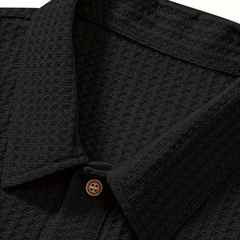 🔥👚Herren-Strickhemd mit kurzen Ärmeln