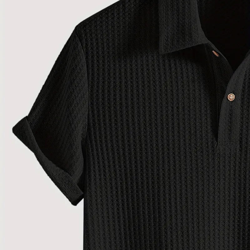 🔥👚Herren-Strickhemd mit kurzen Ärmeln