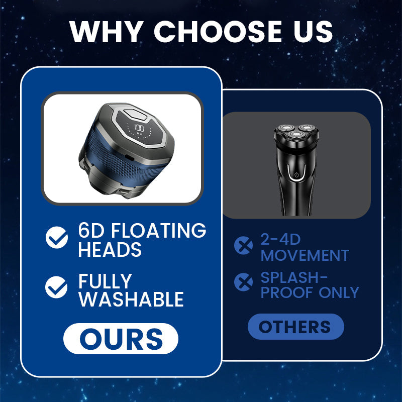 💧✂️💈Wasserdichter 6-fach Rasierer für den Kopf 💧✂️💈