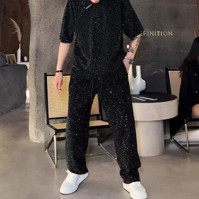 💖2025 brandneues Design✨Herren-Zweiteiler mit Kurzarmshirt und weiter Hose🩳