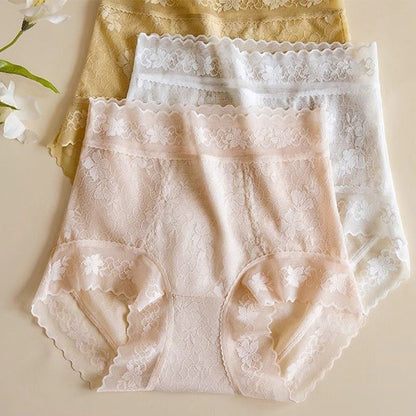 【❣️✨Kaufen Sie mehr, erhalten Sie mehr✨】👙Nahtlose Damen-Spitzenhöschen mit hoher Taille