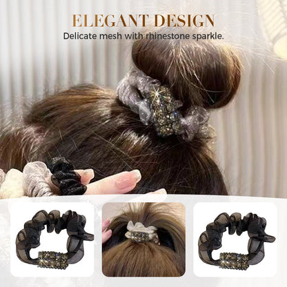 🔥50% RABATT!4PCS Elegant Rhinestone Elastic Hair Ties