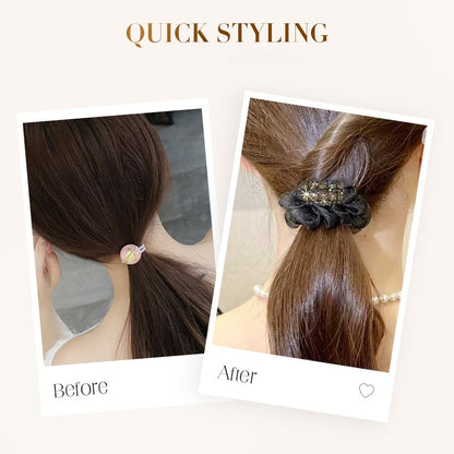 🔥50% RABATT!4PCS Elegant Rhinestone Elastic Hair Ties