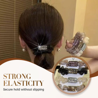 🔥50% RABATT!4PCS Elegant Rhinestone Elastic Hair Ties