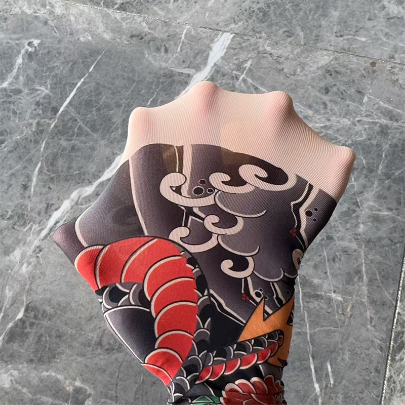 ✨2025 brandneues Design 😎Dehnbare Beinmanschette mit Tattoo-Print