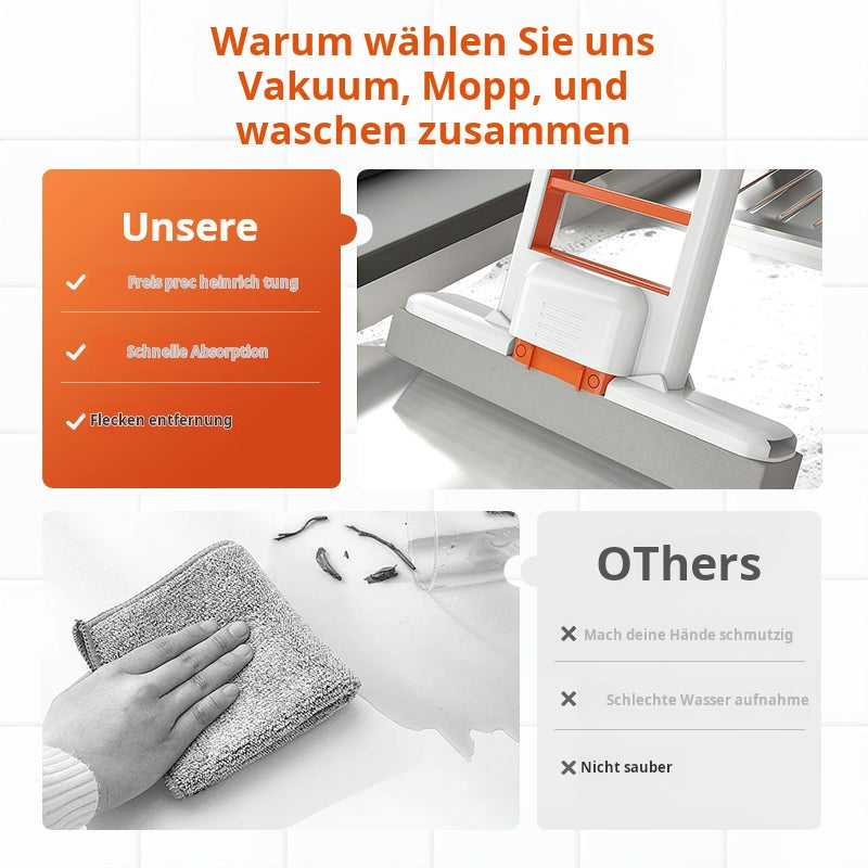 🔥HEIßER VERKAUF🔥Tragbarer Mini-Wischmopp mit Selbstauswring-Funktion🧹