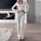Women’s Cropped Top & Micro-Flare Pants Set