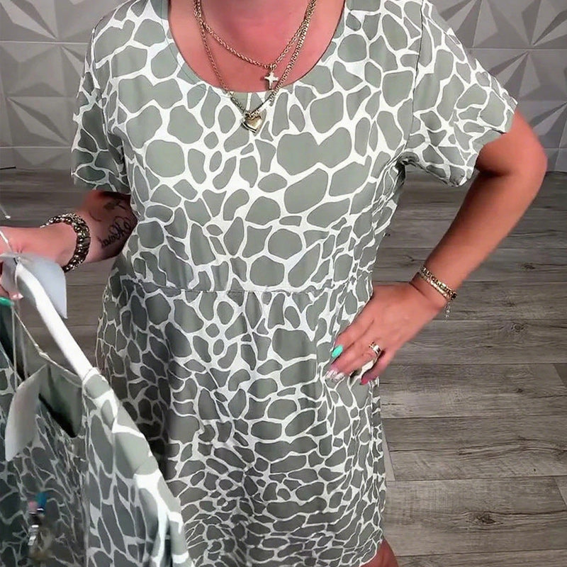 Weiches, lässiges Kleid mit Punktmuster für Damen