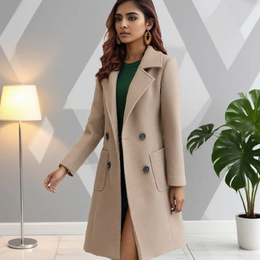Klassischer, eleganter Damenmantel in mittlerer Länge