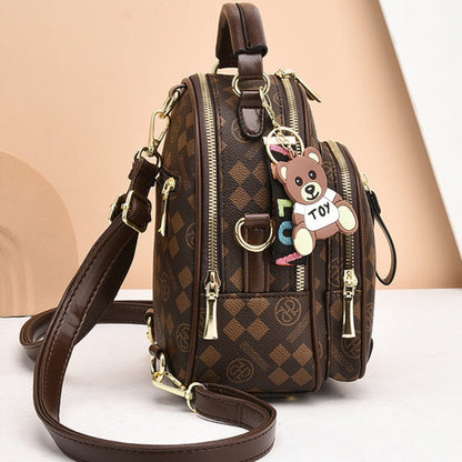 Modischer Mini-Rucksack mit Diamantmuster