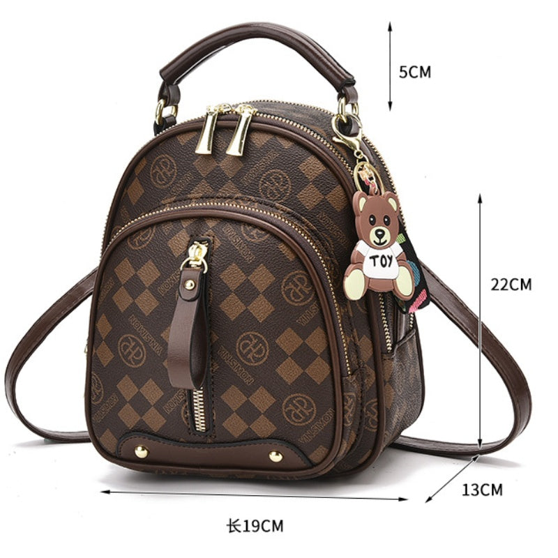 Modischer Mini-Rucksack mit Diamantmuster