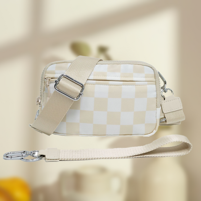 Modische Unisex-Karo-Gürteltasche