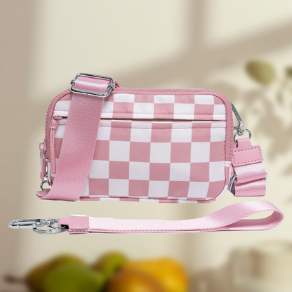 Modische Unisex-Karo-Gürteltasche