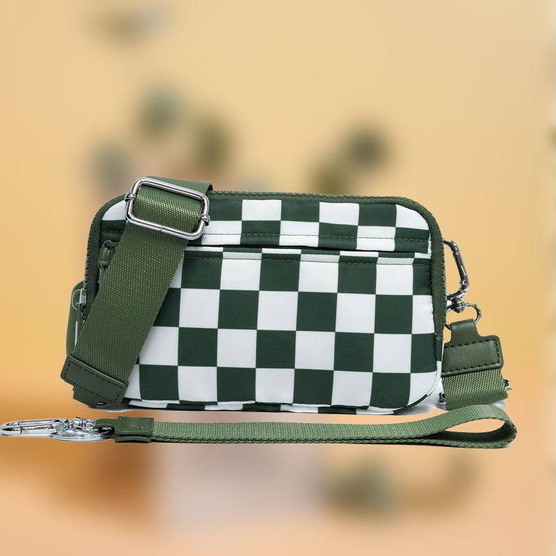 Modische Unisex-Karo-Gürteltasche