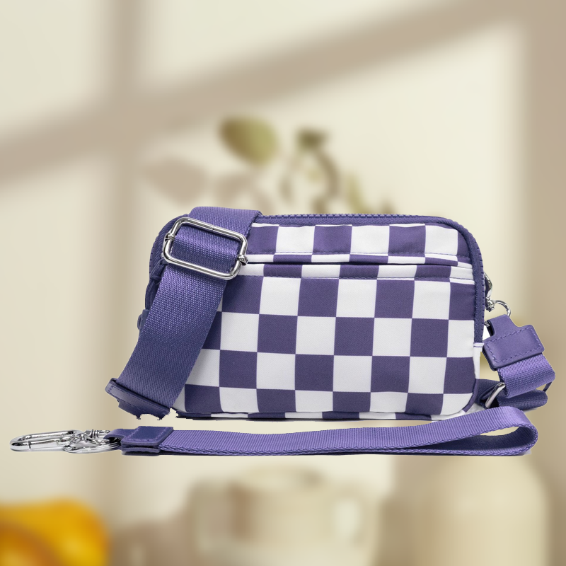 Modische Unisex-Karo-Gürteltasche