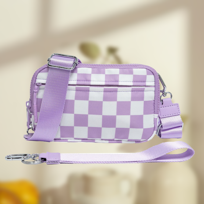 Modische Unisex-Karo-Gürteltasche