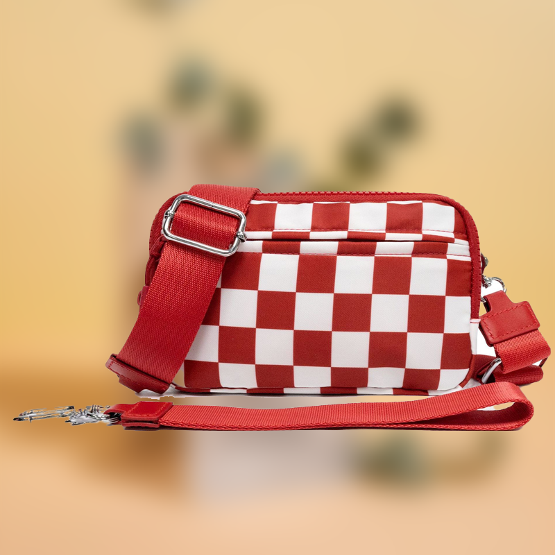 Modische Unisex-Karo-Gürteltasche