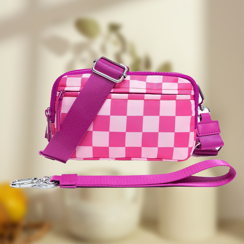 Modische Unisex-Karo-Gürteltasche