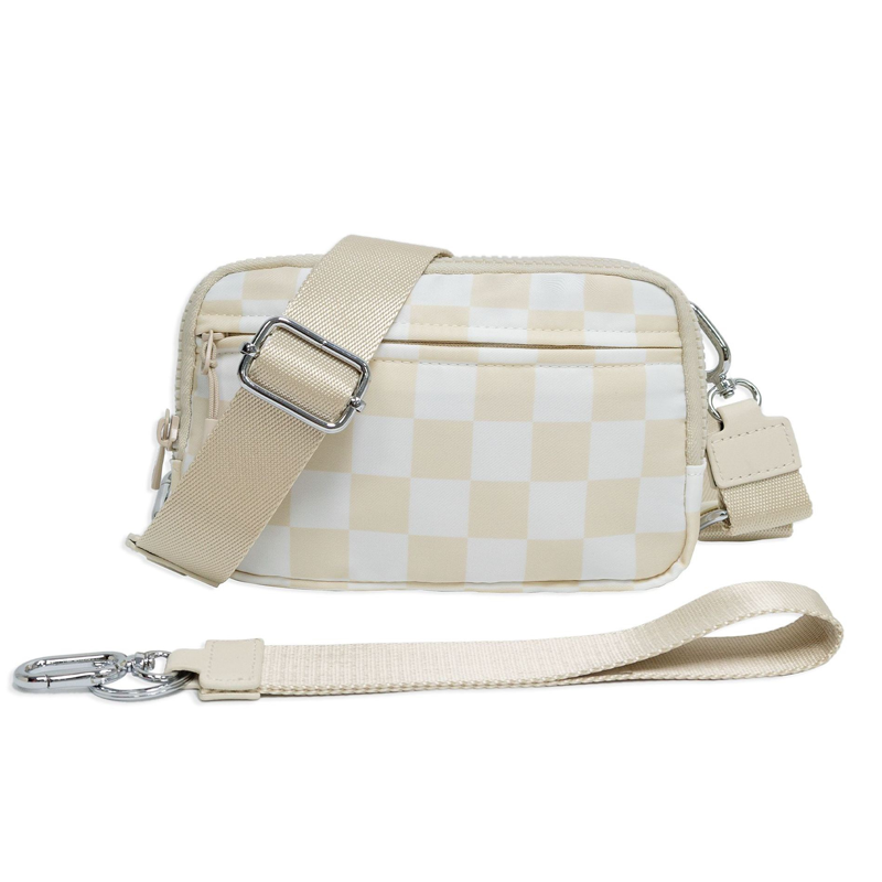 Modische Unisex-Karo-Gürteltasche